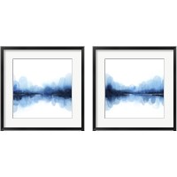 Framed 'Ultramarine Mirror 2 Piece Framed Art Print Set' border=