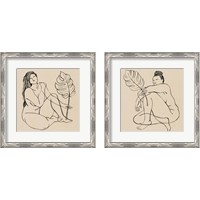 Framed 'Femme Figure 2 Piece Framed Art Print Set' border=