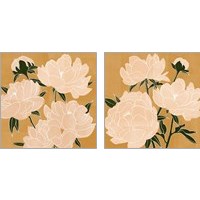 Framed 'Modern Peonies 2 Piece Art Print Set' border=