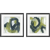 Framed 'Verdigris Motion 2 Piece Framed Art Print Set' border=