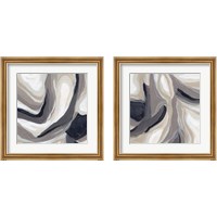 Framed 'Stone Ripple 2 Piece Framed Art Print Set' border=