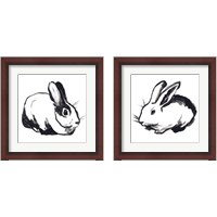 Framed 'Winter Rabbit 2 Piece Framed Art Print Set' border=