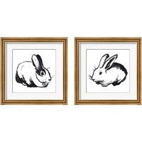 Framed 'Winter Rabbit 2 Piece Framed Art Print Set' border=