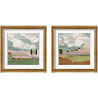 Framed 'Violet Fields 2 Piece Framed Art Print Set' border=