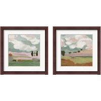 Framed 'Violet Fields 2 Piece Framed Art Print Set' border=