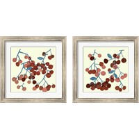 Framed 'Sweet Cherries 2 Piece Framed Art Print Set' border=