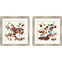 Framed 'Sweet Cherries 2 Piece Framed Art Print Set' border=