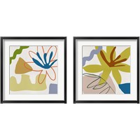 Framed 'Flower Petals 2 Piece Framed Art Print Set' border=