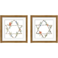 Framed 'Adorned Star 2 Piece Framed Art Print Set' border=