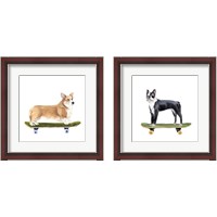 Framed 'Pups on Wheels 2 Piece Framed Art Print Set' border=