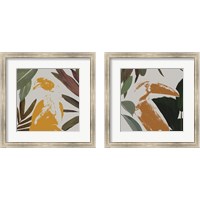 Framed 'Graphic Tropical Bird  2 Piece Framed Art Print Set' border=