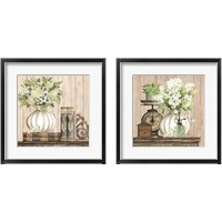 Framed 'Farmhouse Finds 2 Piece Framed Art Print Set' border=