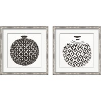 Framed 'Tile Vase 2 Piece Framed Art Print Set' border=