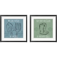 Framed 'Home Grown 2 Piece Framed Art Print Set' border=