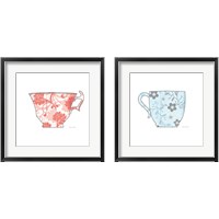 Framed 'Bright Garden Cafe 2 Piece Framed Art Print Set' border=