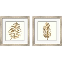 Framed 'Gilded Palm  2 Piece Framed Art Print Set' border=