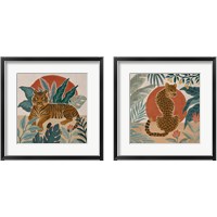 Framed 'Big Cat Beauty 2 Piece Framed Art Print Set' border=