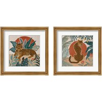 Framed 'Big Cat Beauty 2 Piece Framed Art Print Set' border=