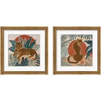 Framed 'Big Cat Beauty 2 Piece Framed Art Print Set' border=