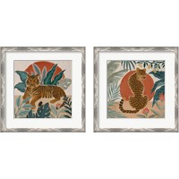 Framed 'Big Cat Beauty 2 Piece Framed Art Print Set' border=