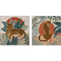 Framed 'Big Cat Beauty 2 Piece Art Print Set' border=