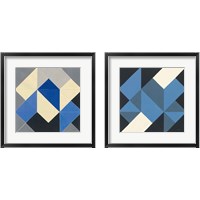 Framed 'Triangles 2 Piece Framed Art Print Set' border=