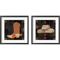 Framed 'Saddle Up Icon 2 Piece Framed Art Print Set' border=