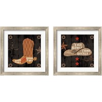 Framed 'Saddle Up Icon 2 Piece Framed Art Print Set' border=