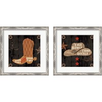 Framed 'Saddle Up Icon 2 Piece Framed Art Print Set' border=