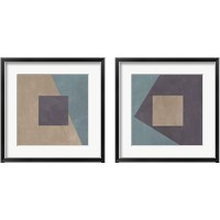 Framed 'Blue Silk Abstract 2 Piece Framed Art Print Set' border=