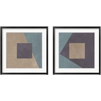 Framed 'Blue Silk Abstract 2 Piece Framed Art Print Set' border=