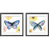 Framed 'Beautiful Butterfly 2 Piece Framed Art Print Set' border=