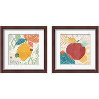 Framed 'Fruit Frenzy 2 Piece Framed Art Print Set' border=