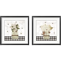 Framed 'Bee Grateful & Blessed 2 Piece Framed Art Print Set' border=