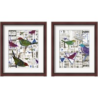 Framed 'Bird Intersection 2 Piece Framed Art Print Set' border=