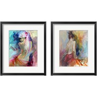 Framed 'Mood Alizarine 2 Piece Framed Art Print Set' border=