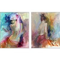 Framed 'Mood Alizarine 2 Piece Art Print Set' border=