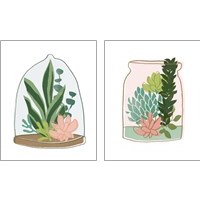 Framed 'Terrarium Cameo 2 Piece Art Print Set' border=