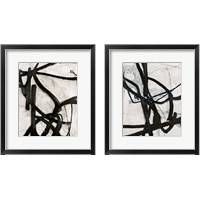 Framed 'Graphical Lines 2 Piece Framed Art Print Set' border=