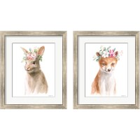 Framed 'Wild for Flowers 2 Piece Framed Art Print Set' border=