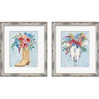 Framed 'Cowgirl  2 Piece Framed Art Print Set' border=