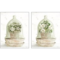 Framed 'Floral Cloche 2 Piece Art Print Set' border=