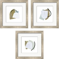 Framed 'Mod Rainbow Collage 3 Piece Framed Art Print Set' border=