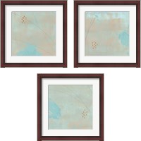 Framed 'Spring Abstract 3 Piece Framed Art Print Set' border=