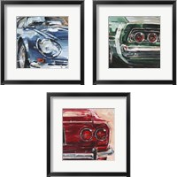 Framed 'Sportscar Collection 3 Piece Framed Art Print Set' border=