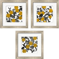 Framed 'Shadow Branch 3 Piece Framed Art Print Set' border=