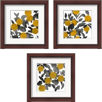 Framed 'Shadow Branch 3 Piece Framed Art Print Set' border=