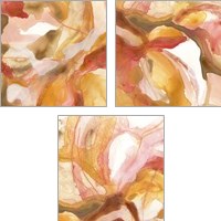 Framed 'Sunset Marble 3 Piece Art Print Set' border=