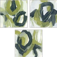 Framed 'Verdigris Motion 3 Piece Art Print Set' border=