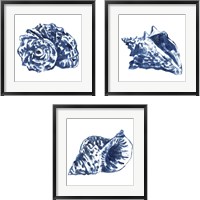 Framed 'Beach Brushwork 3 Piece Framed Art Print Set' border=